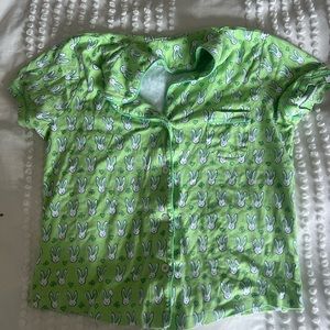 Roller rabbit st Patrick’s day short pajamas set
